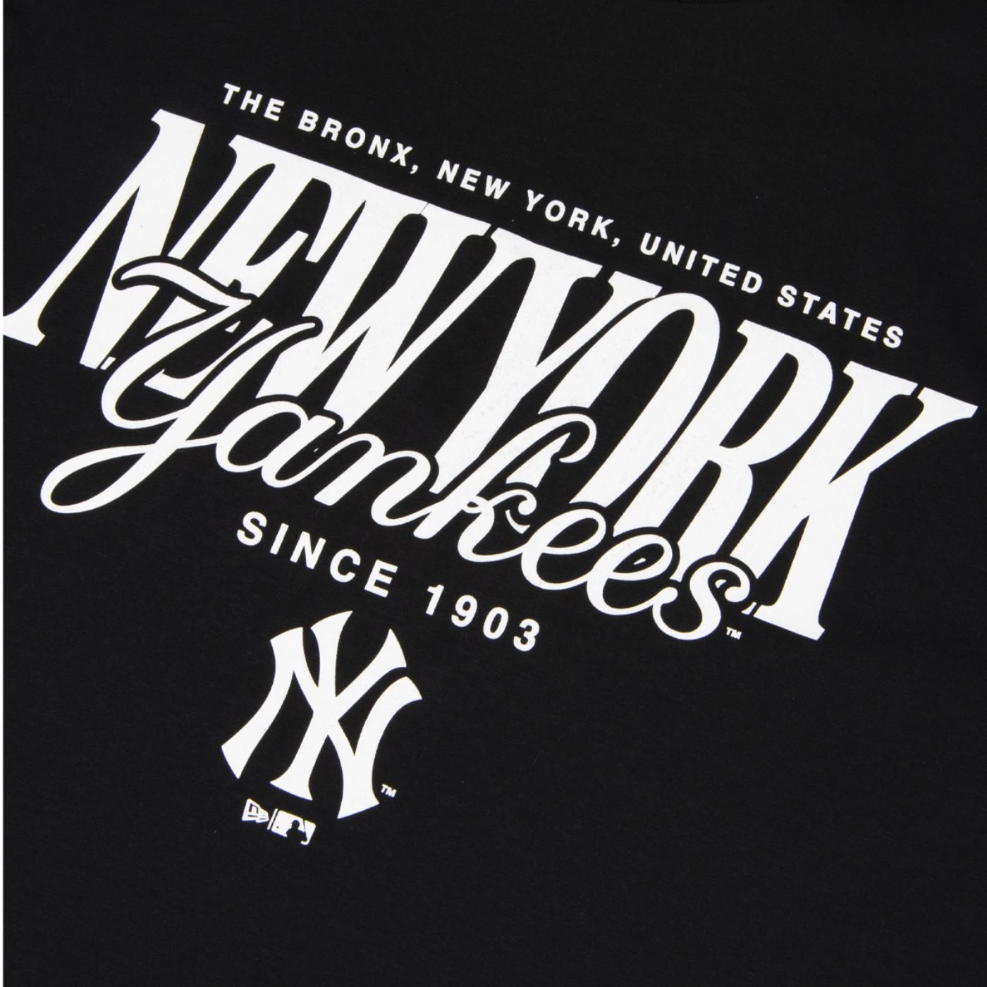 Camiseta New Era Regular New York Yankees MLB Preto Preto 3