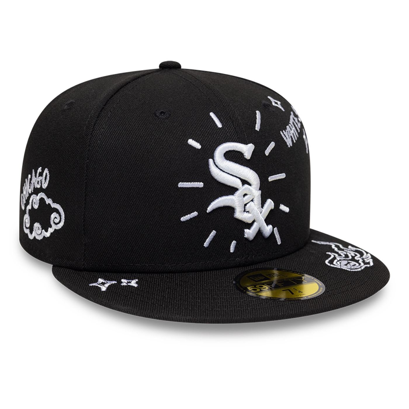 Bone New Era 59FIFTY MLB Chicago White Sox Paisley Preto 3