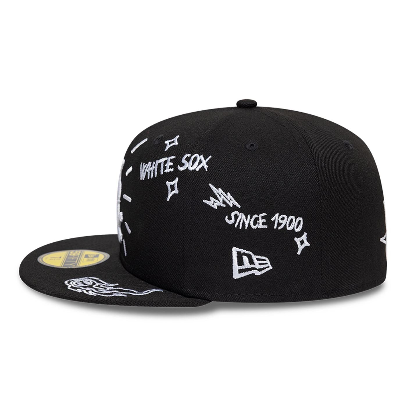 Bone New Era 59FIFTY MLB Chicago White Sox Paisley Preto 5