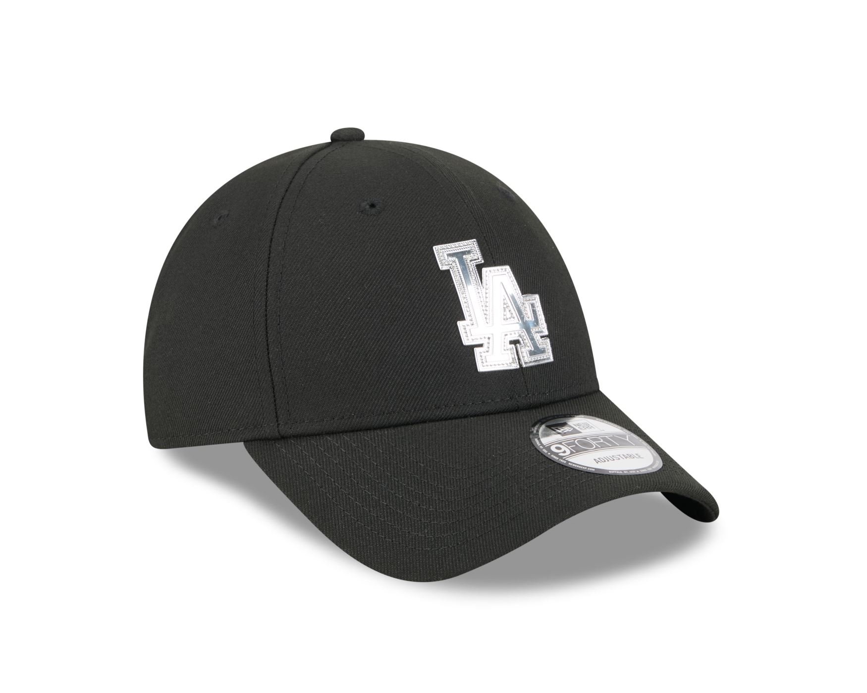 Boné New Era 9FORTY Los Angeles Dodgers  Preto Preto 3