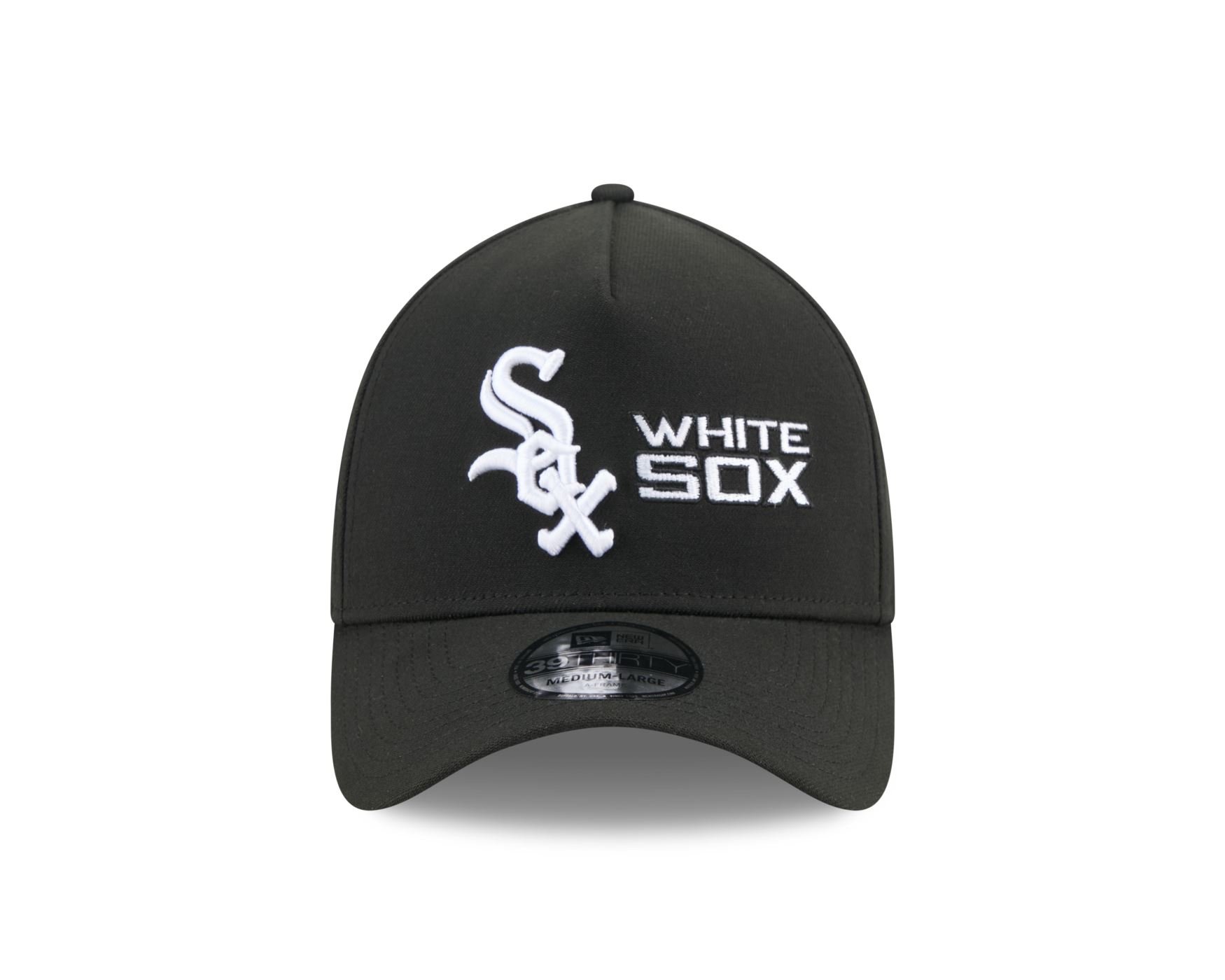 Boné New Era 39THIRTY A-FRAME Chicago White Sox Chumbo Preto 2