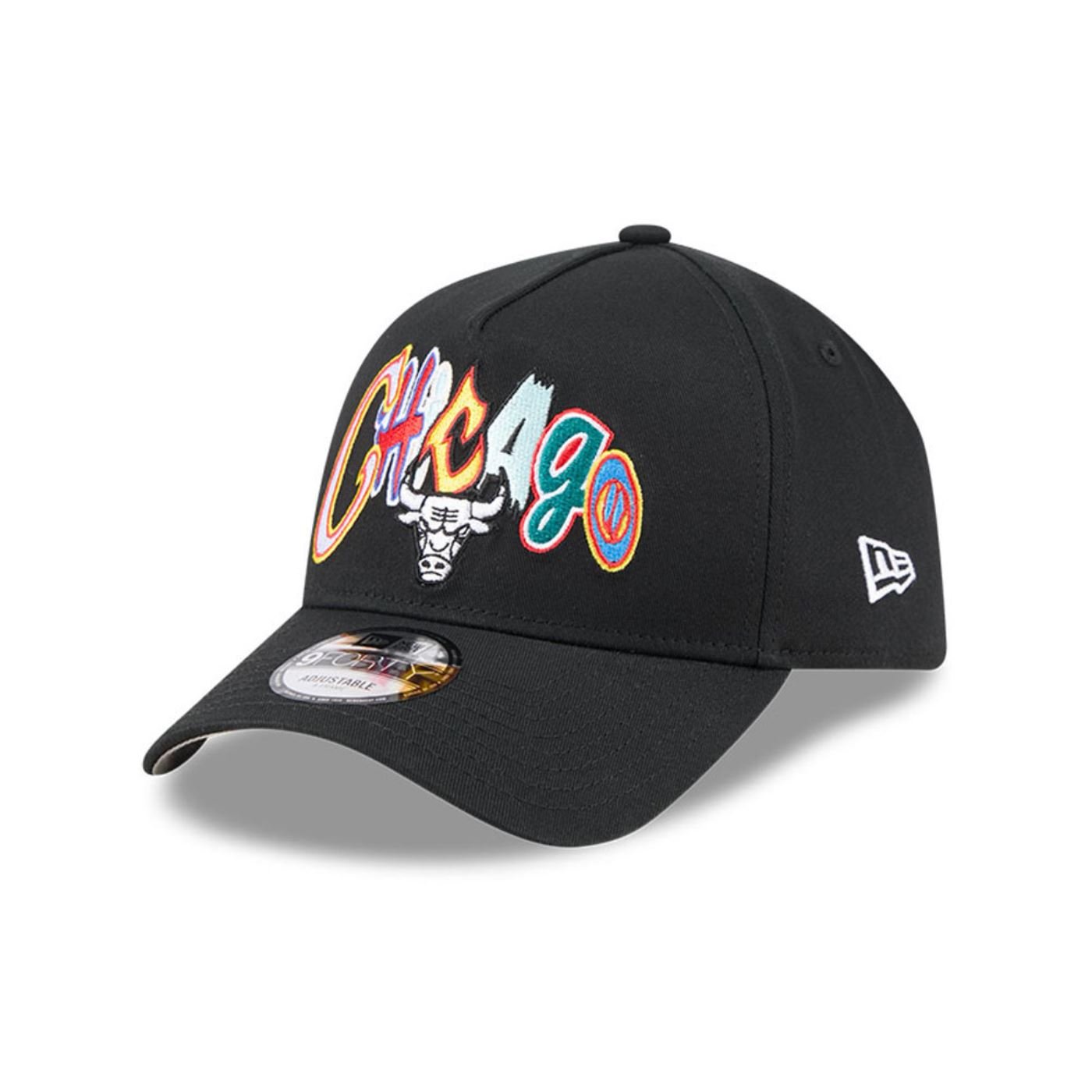 Bone New Era 9FORTY A-FRAME SNAPBACK Chicago Bulls  Preto