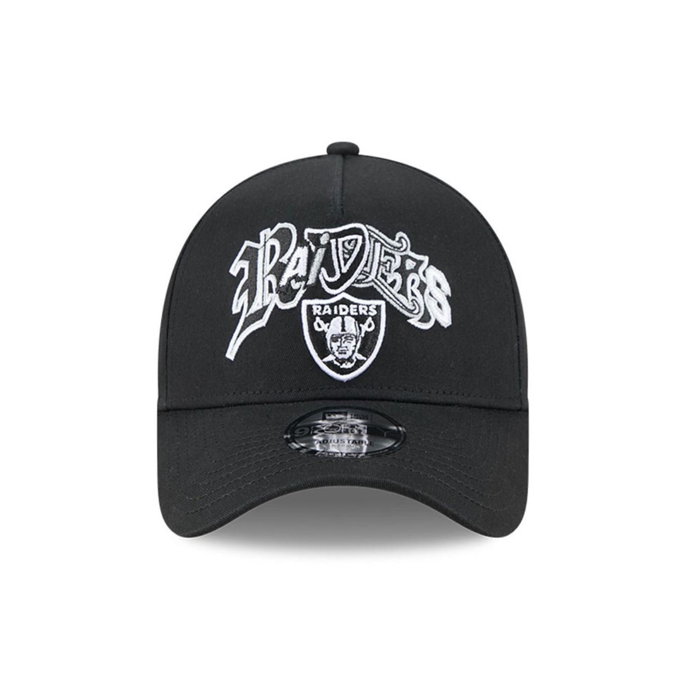 Bone New Era 9FORTY A-FRAME SNAPBACK Las Vegas Raiders  Preto Preto 2