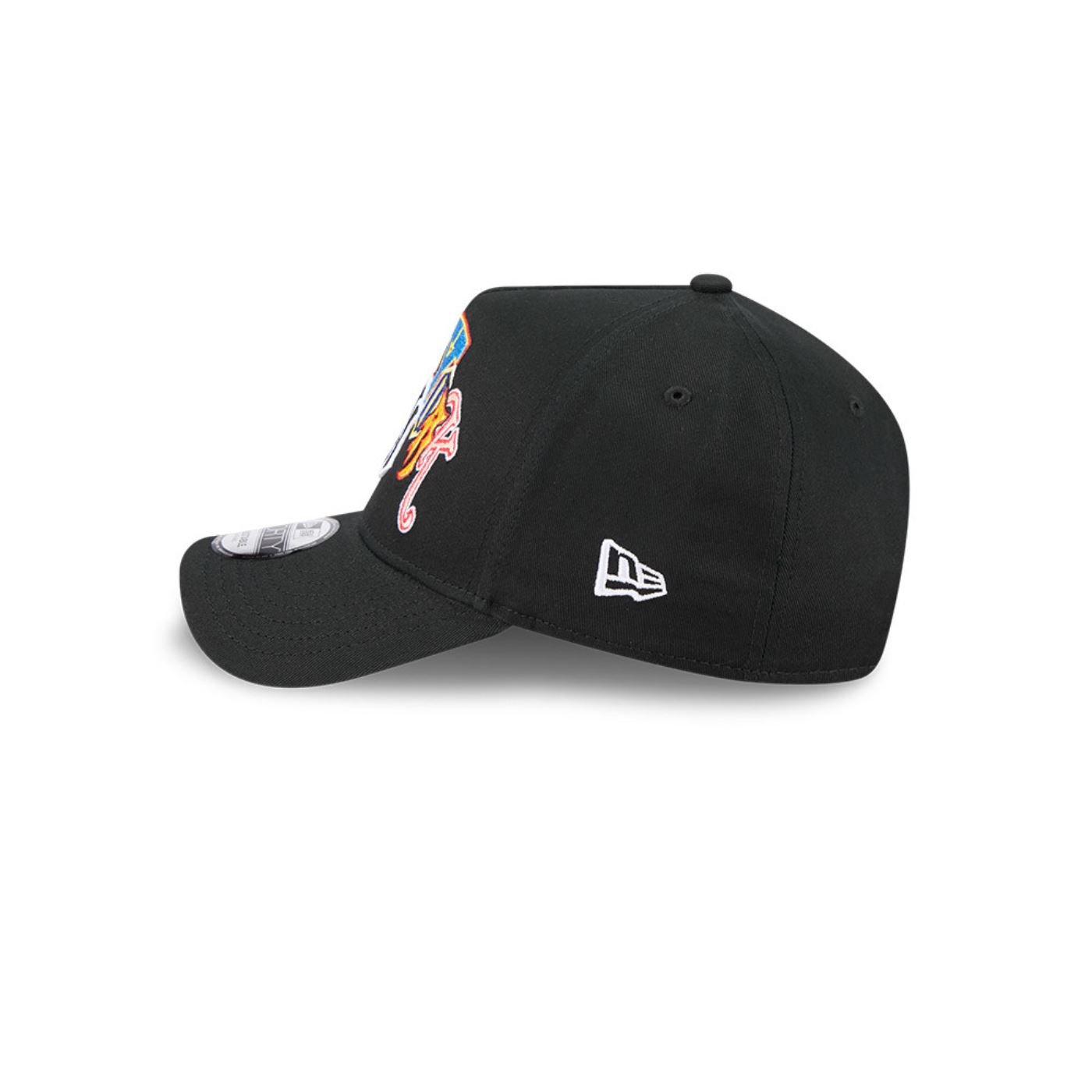 Bone New Era 9FORTY A-FRAME SNAPBACK New York Yankees Preto Preto 4