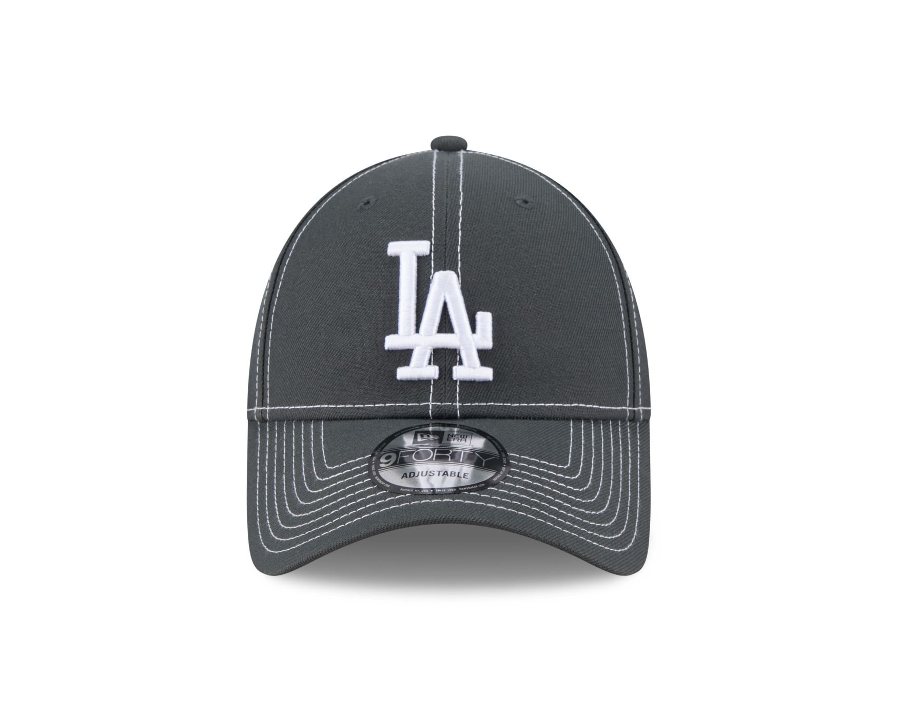 Bone New Era 9FORTY Los Angeles Dodgers  Cinza Cinza 2
