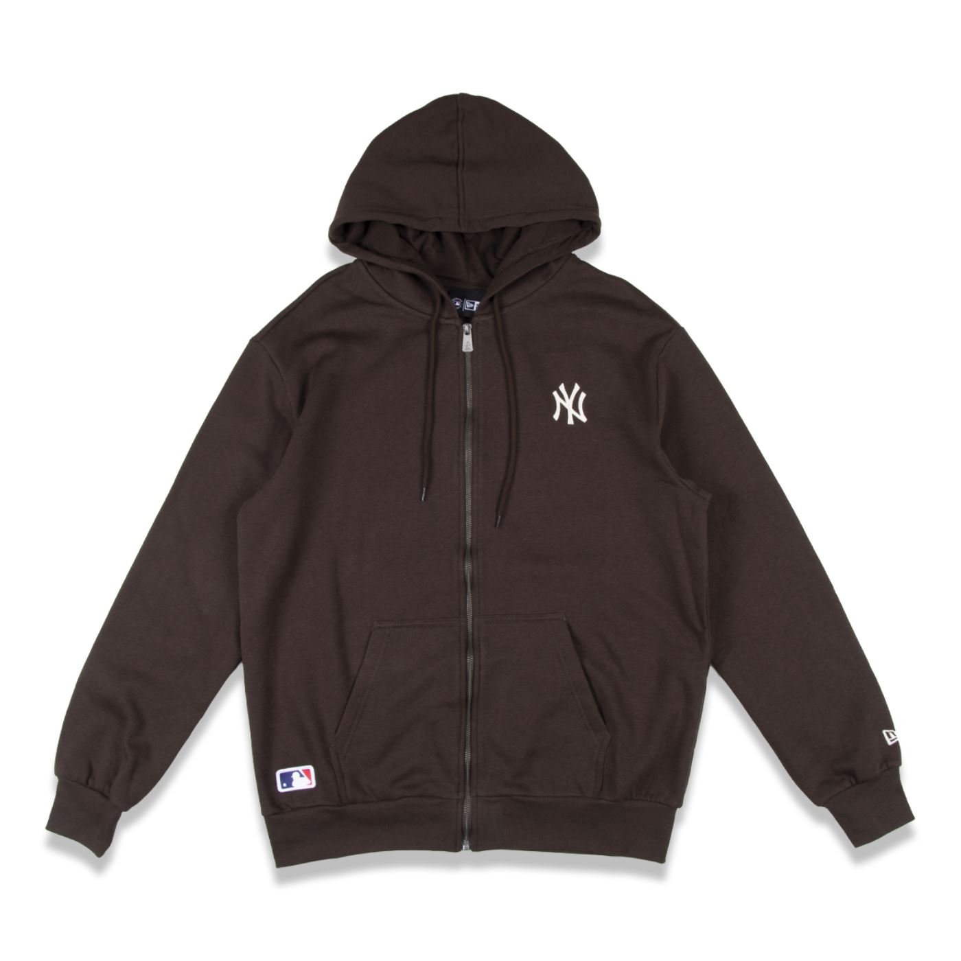 Moletom New Era Canguru Aberto New York Yankees MLB Marrom