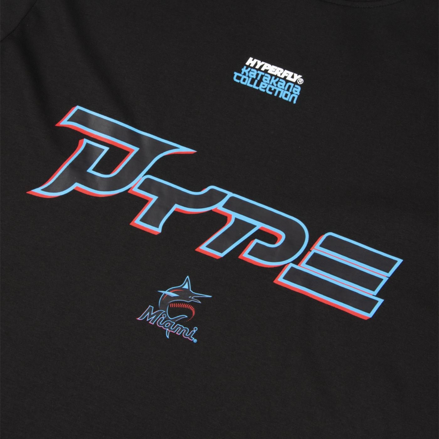 Camiseta New Era Regular Miami Marlins MLB Hyperfly Preto Preto 3