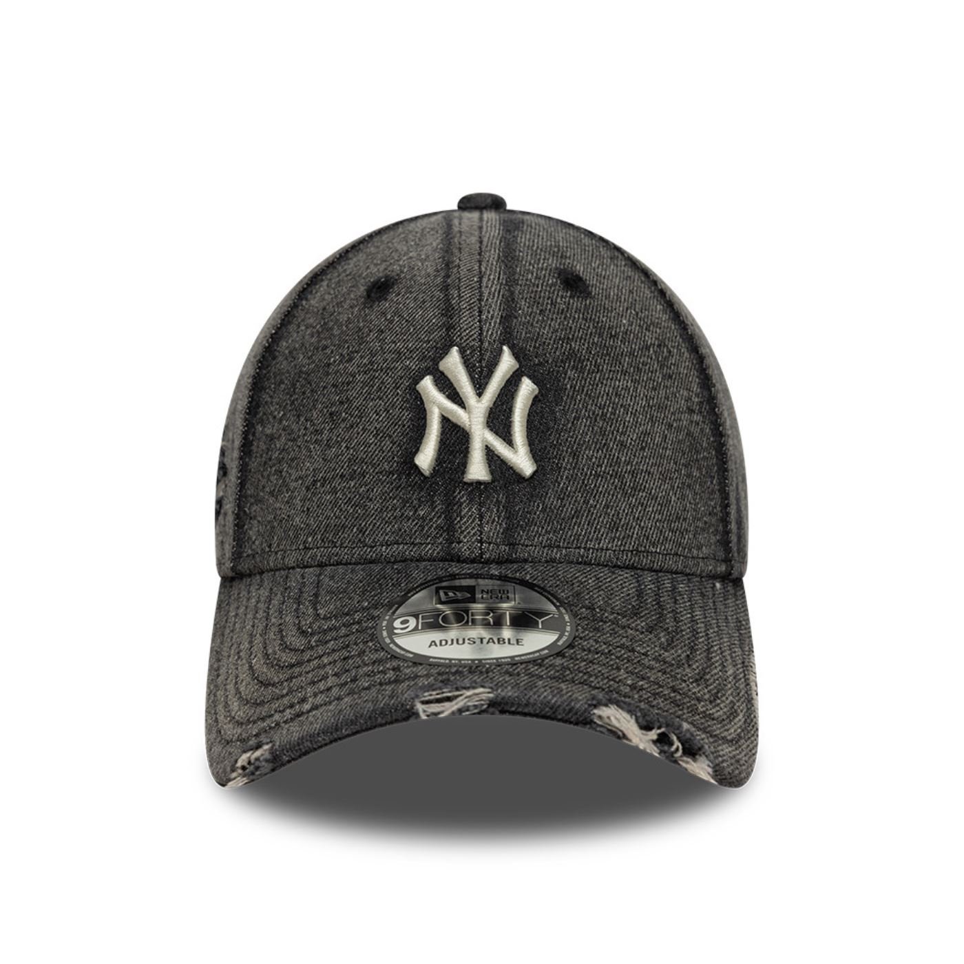 Bone New Era MLB 9FORTY New York Yankees Preto Preto 2