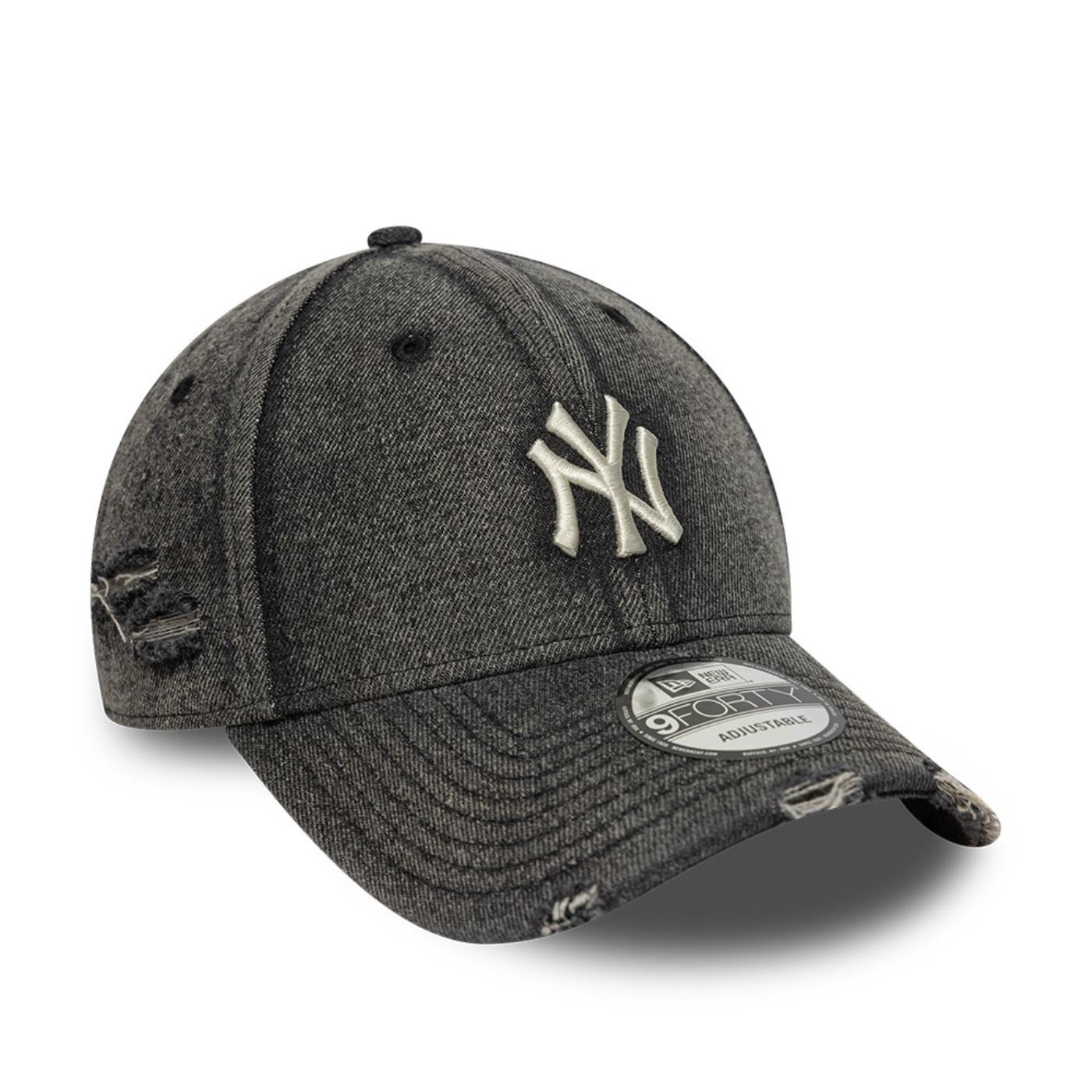 Bone New Era MLB 9FORTY New York Yankees Preto Preto 3