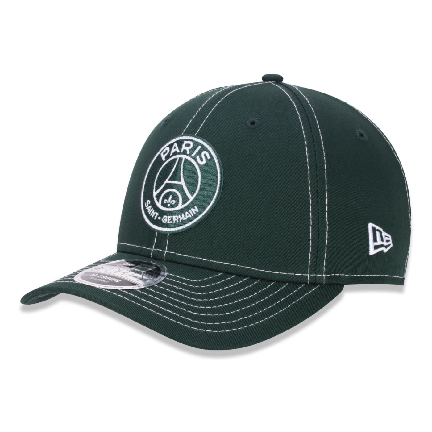 Bone New Era 9FORTY M-CROWN Paris Saint Germain Verde Verde