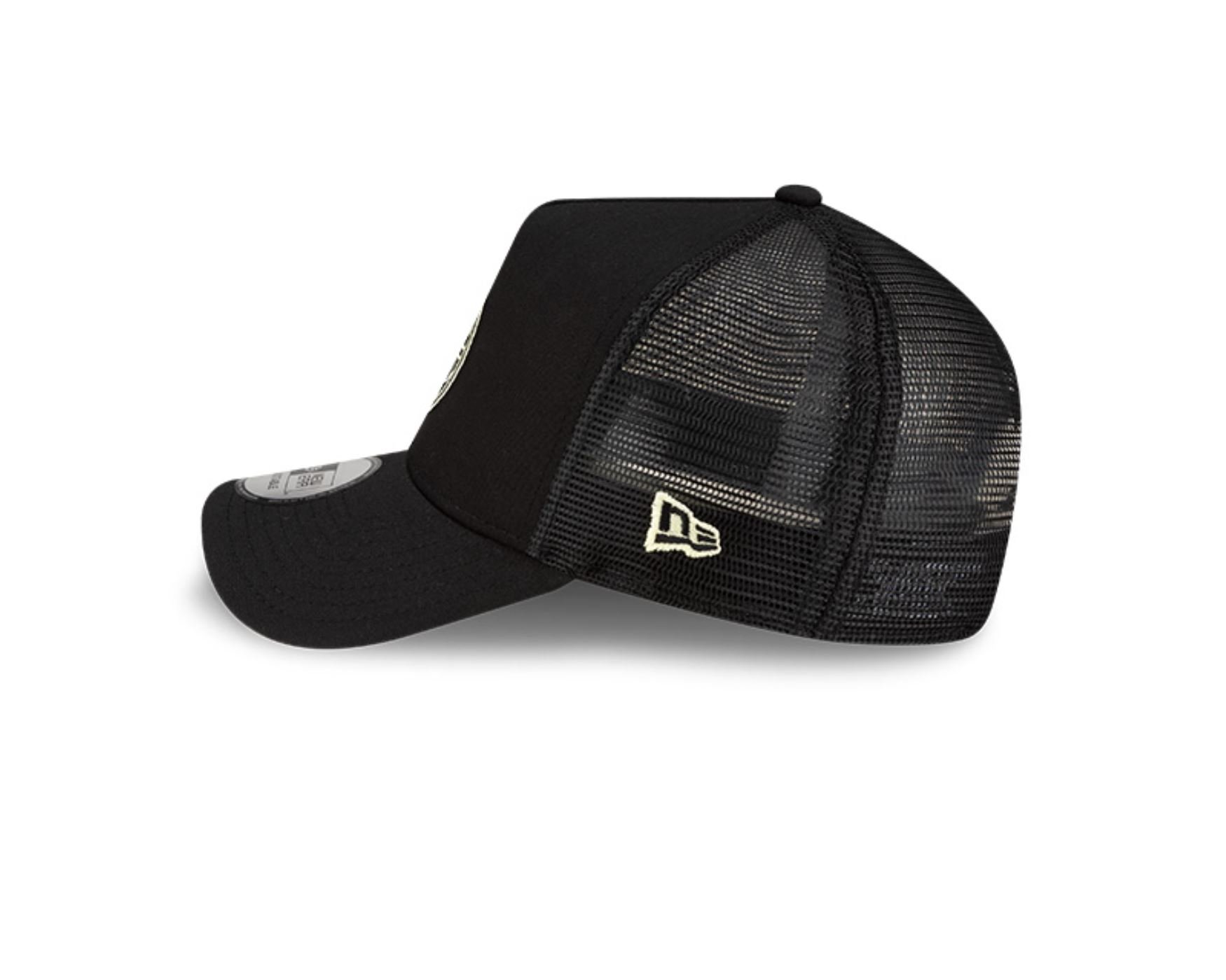 Bone New Era 9FORTY A-FRAME Branded Preto Preto 3