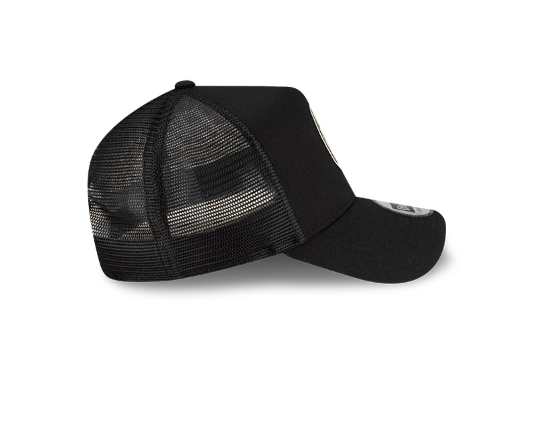 Bone New Era 9FORTY A-FRAME Branded Preto Preto 4