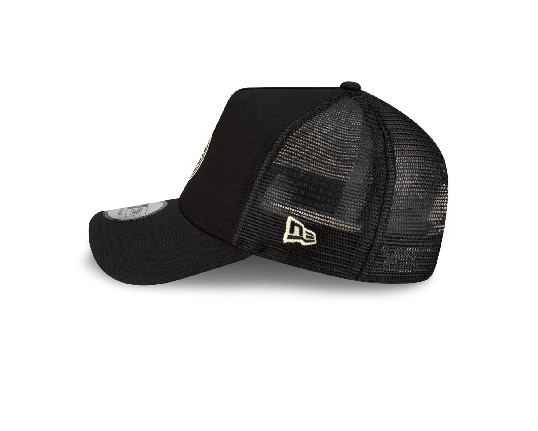 Bone New Era 9FORTY A-FRAME Branded Preto Preto 6