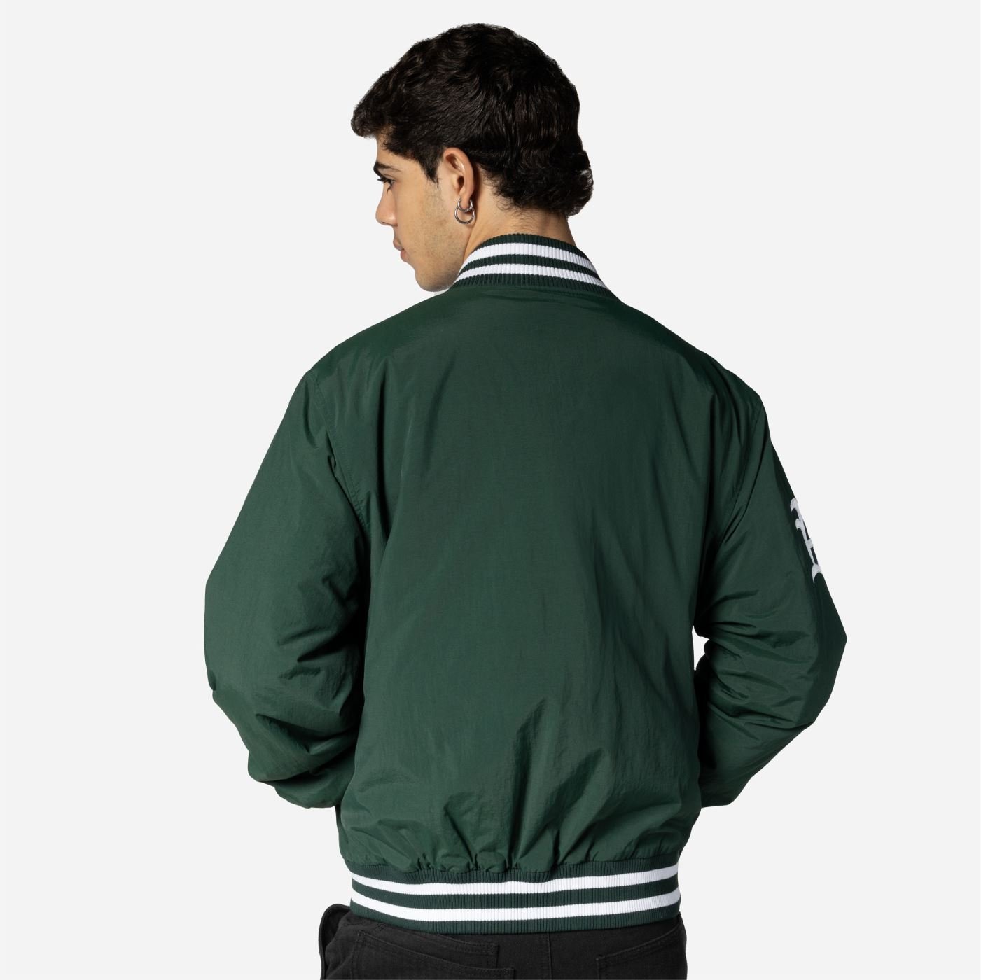 Jaqueta New Era Bomber MLB Oakland Athletics Verde 3