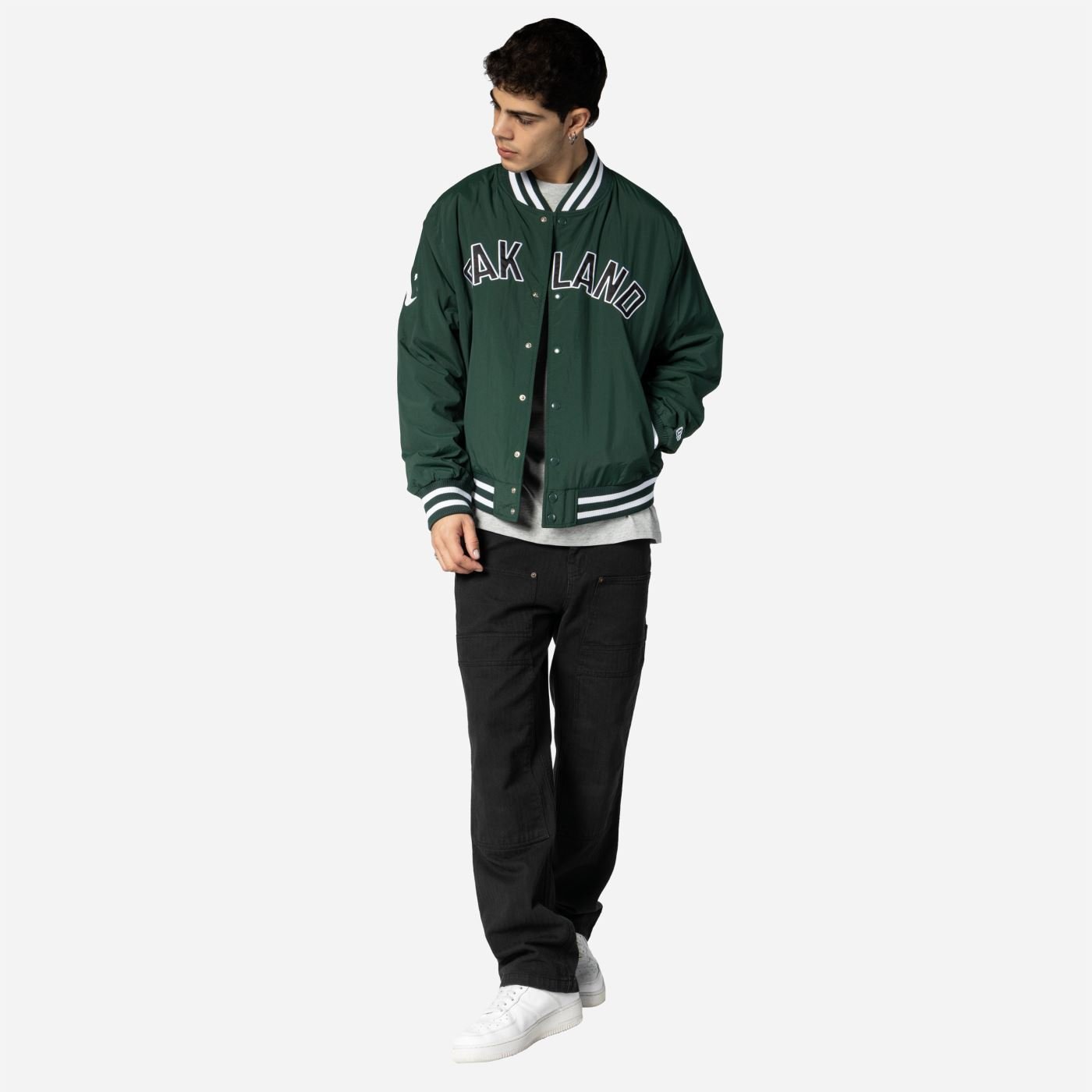 Jaqueta New Era Bomber MLB Oakland Athletics Verde 5