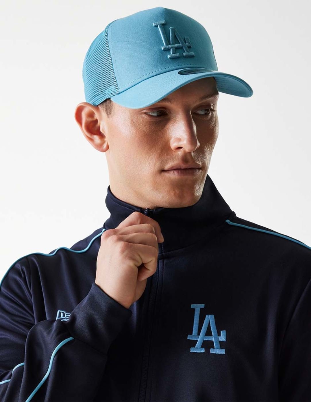 Jaqueta New Era MLB Los Angeles Dodgers Track Marinho