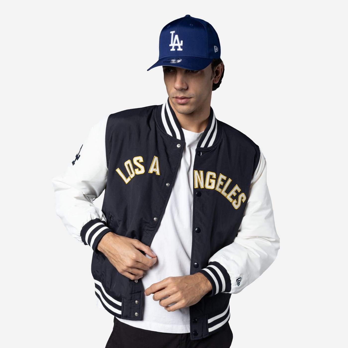 Jaqueta New Era Bomber MLB Los Angeles Dodgers Azul Marinho 2