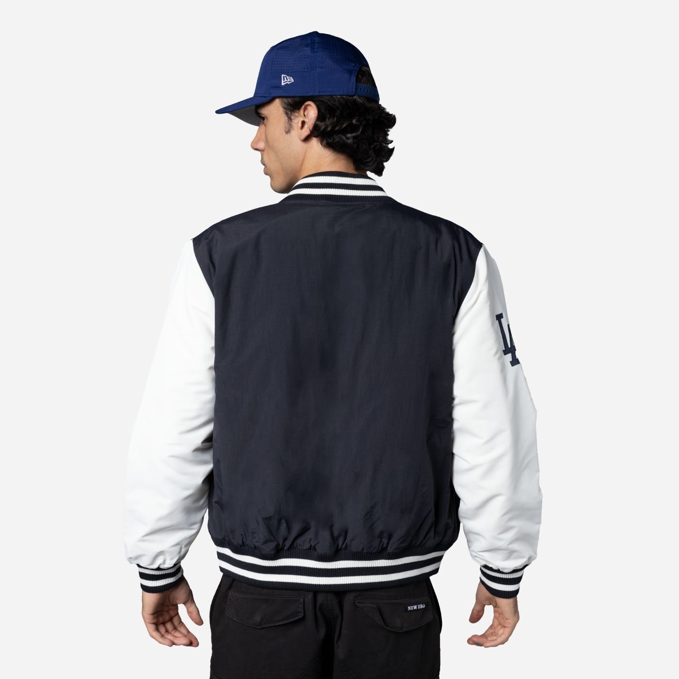 Jaqueta New Era Bomber MLB Los Angeles Dodgers Azul Marinho 4