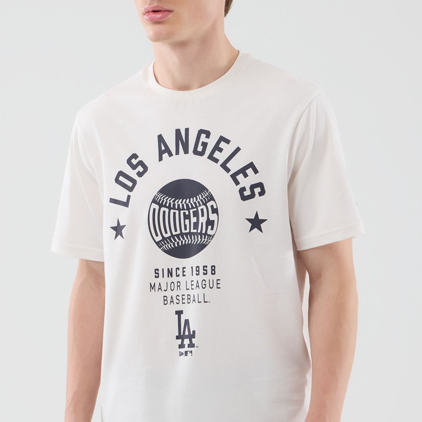 Camiseta New Era Regulas Log Angeles Dodgers MLB Branca Branco 2