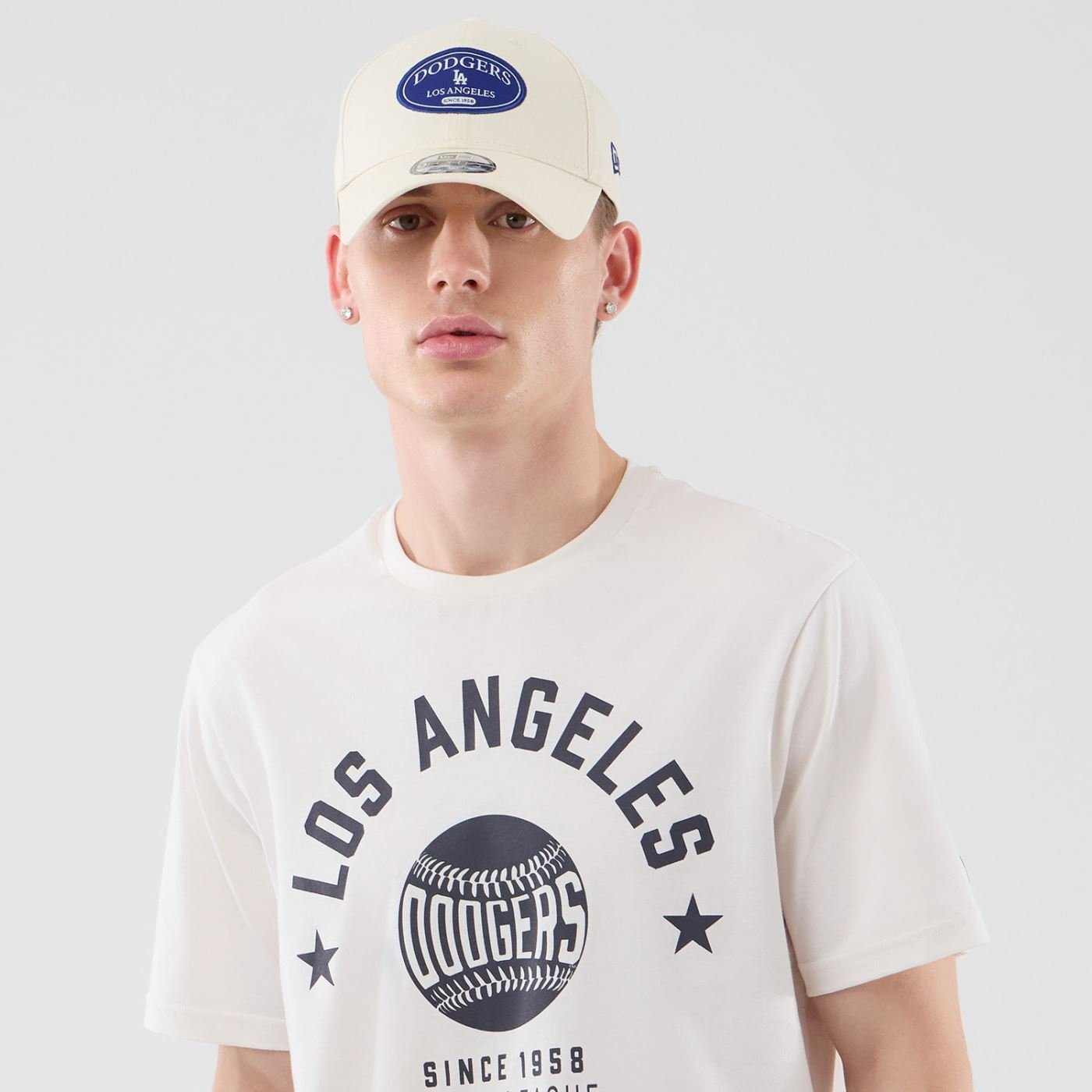 Camiseta New Era Regulas Log Angeles Dodgers MLB Branca Branco 3