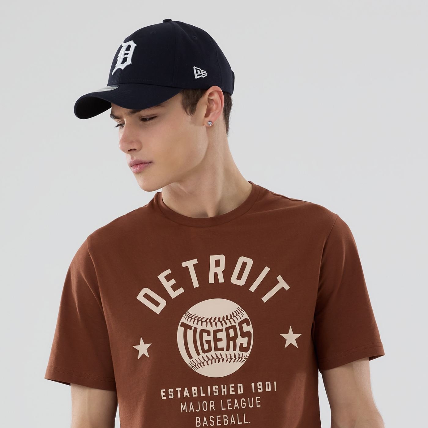 Camiseta New Era Regular Detroit Tigers Marrom Marrom 2