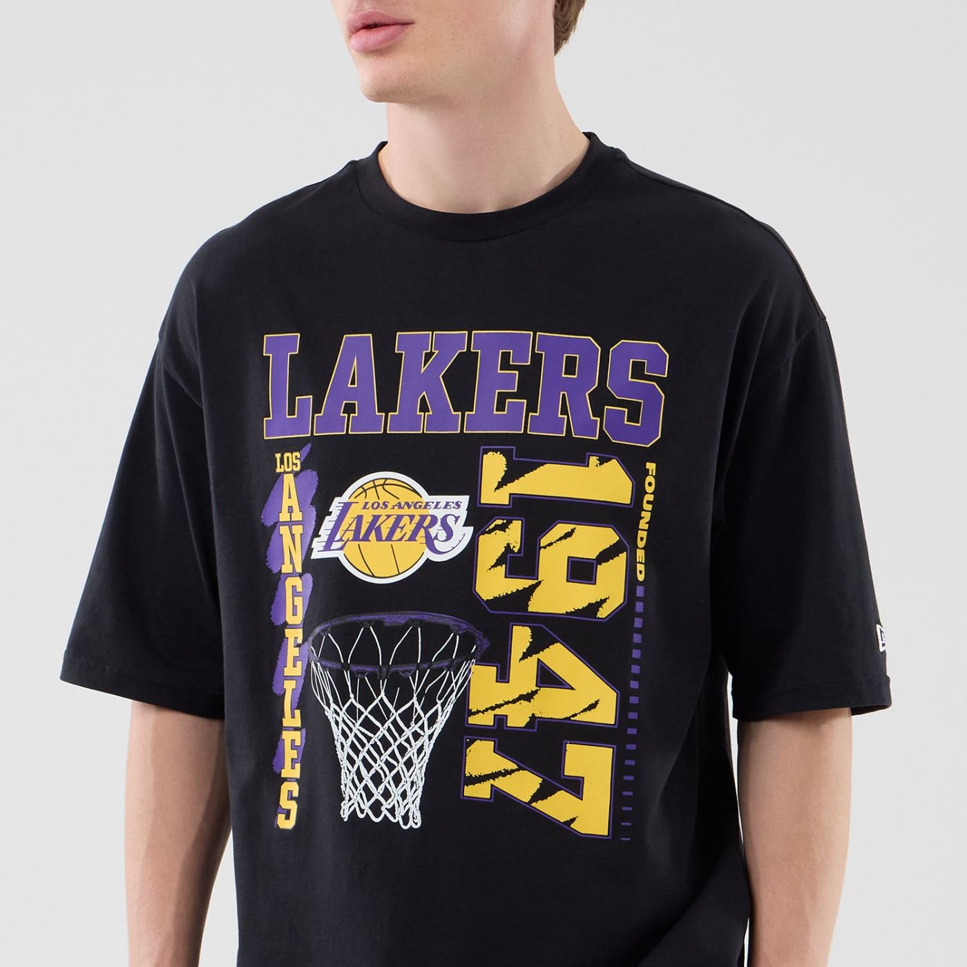 Camiseta New Era Regulas Los Angeles Lakers Preta Preto 3