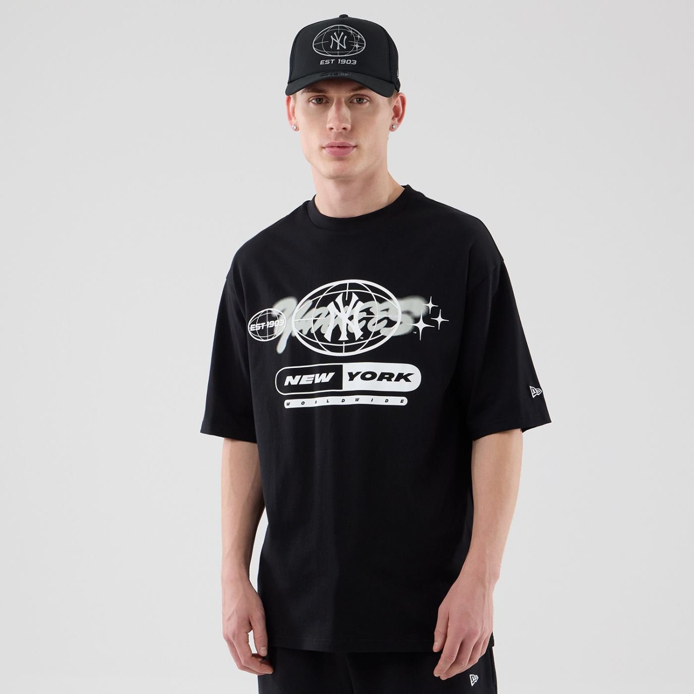Camiseta New Era Regular New York Yankees Preta