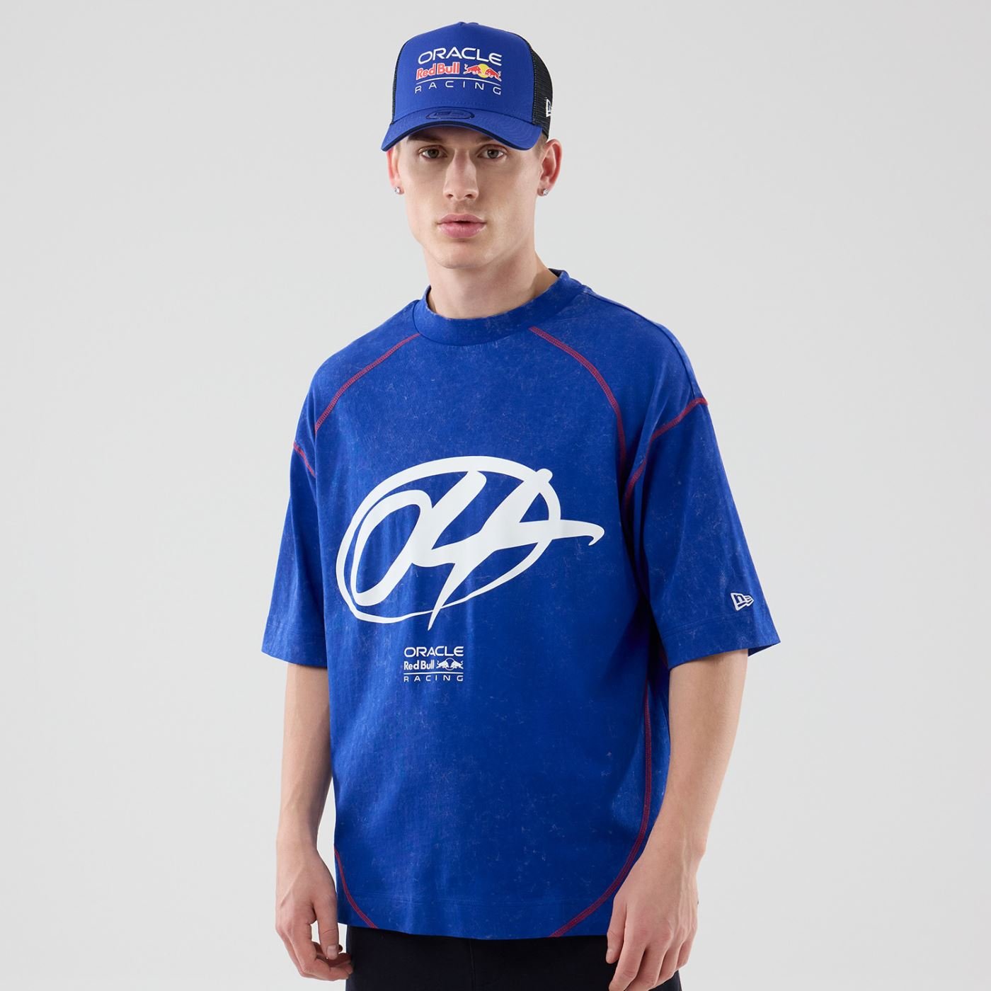 Camiseta New Era Regular Red Bull Racing Azul