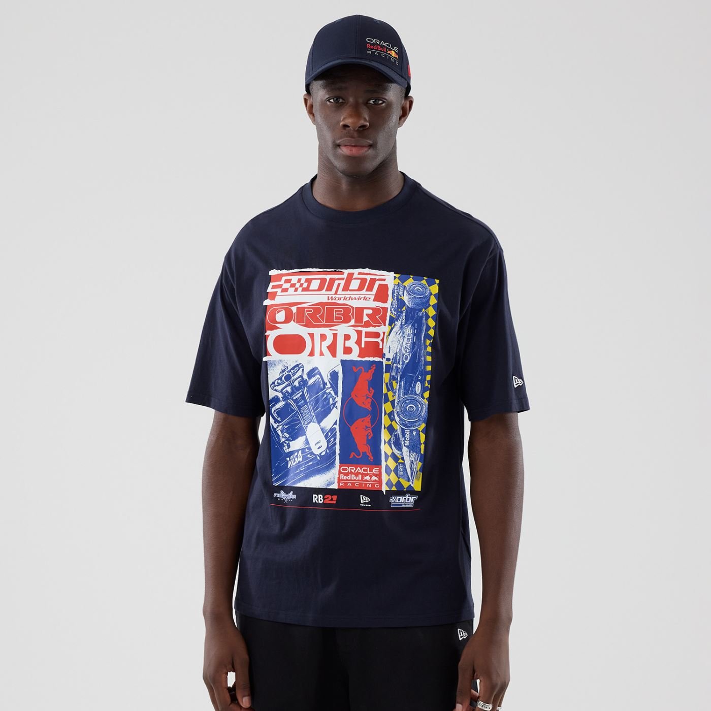 Camiseta New Era Regular Red Bull Racing Azul 3