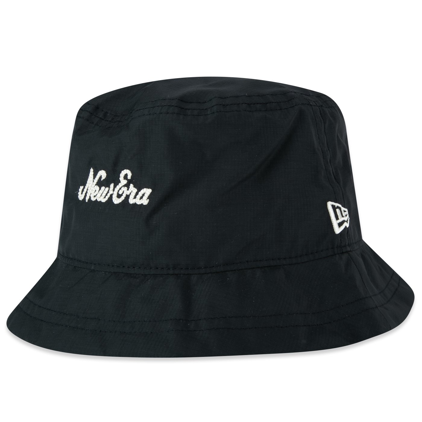 NEW ERA×Ameri LOGO TAPE BUCKET HAT/BLACK Chapeu New Era Bucket Branded Preto Preto