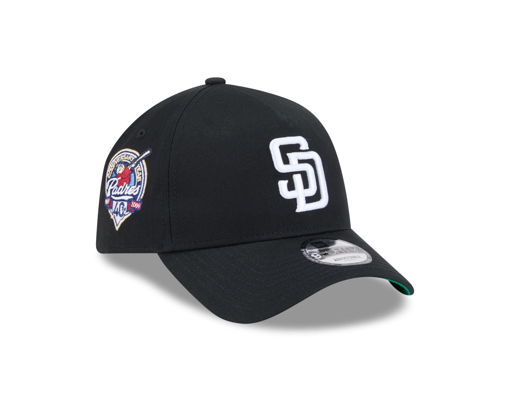 Bone New Era 9FORTY San Diego Padres Preto Preto 3
