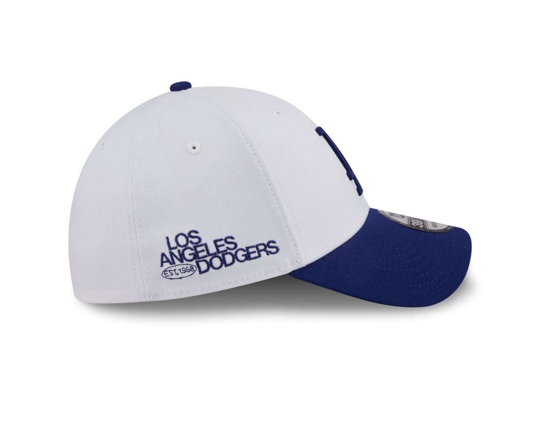Bone New Era 39THIRTY Los Angeles Dodgers Branco 6