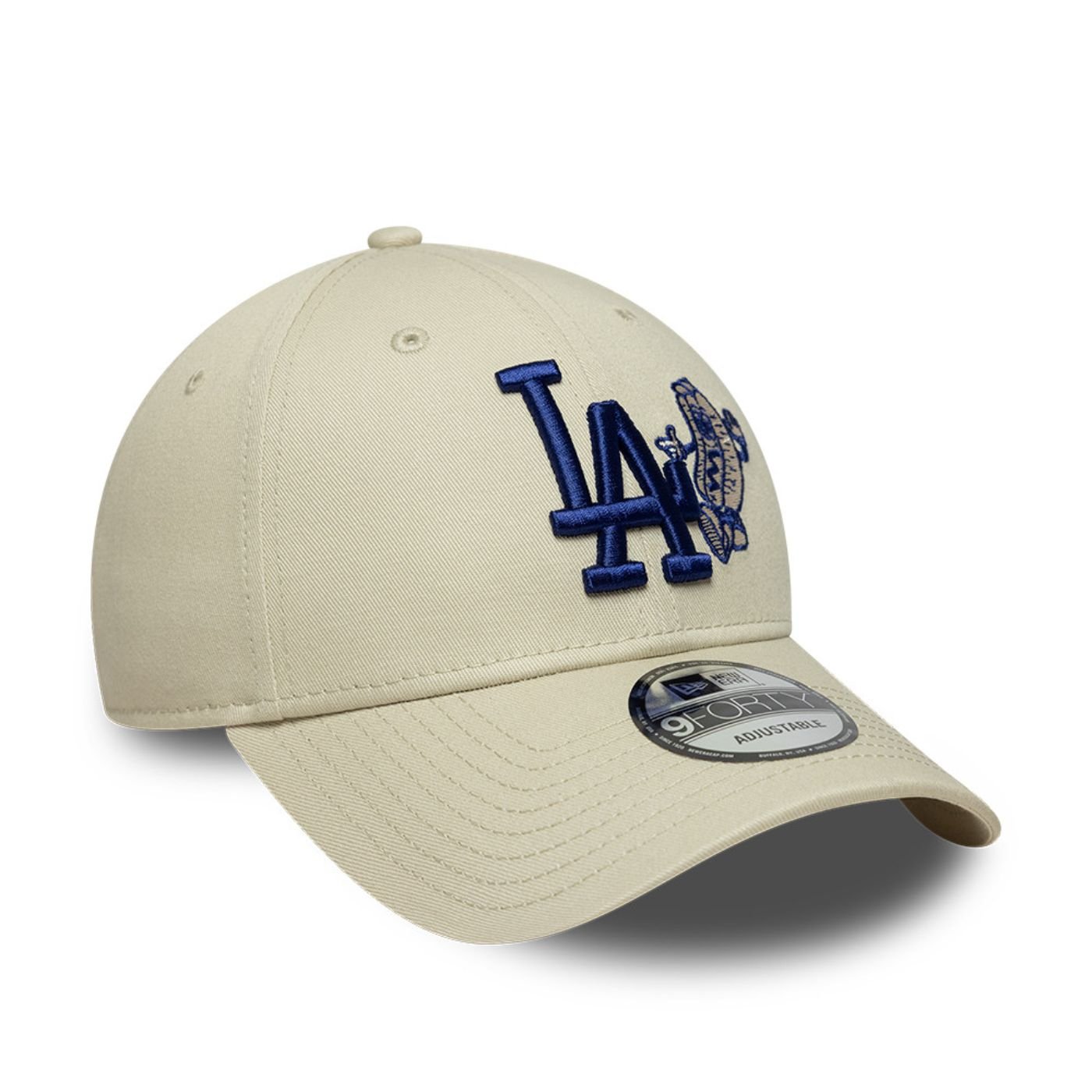 Bone New Era 9FORTY Los Angeles Dodgers MLB Bege 3