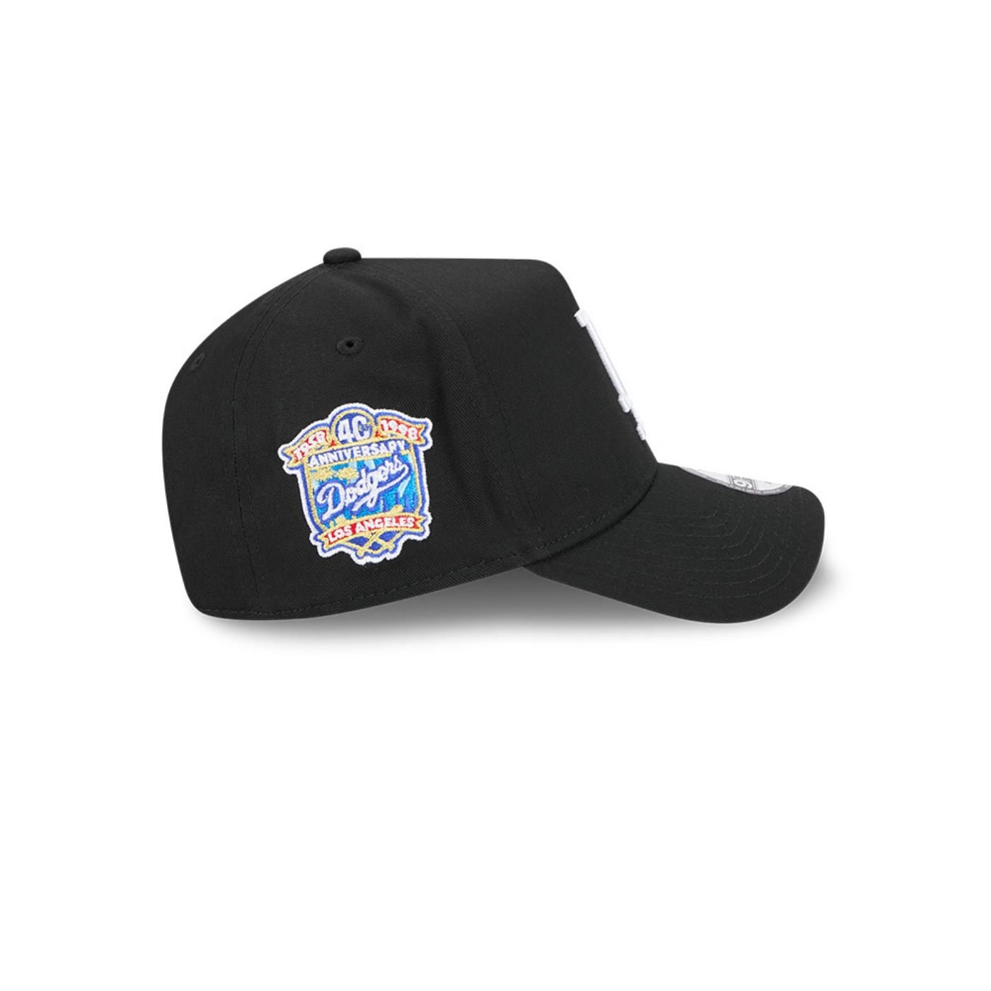 Bone New Era 9FORTY A-Frame Los angeles Dodgers Anniversary Preto 6