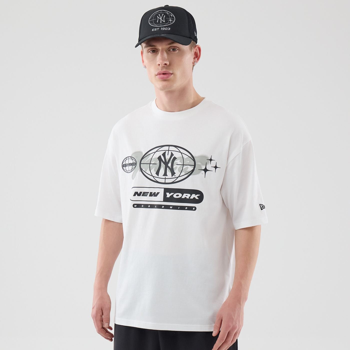 Camiseta New Era Regular New York Yankees MLB Branco 2