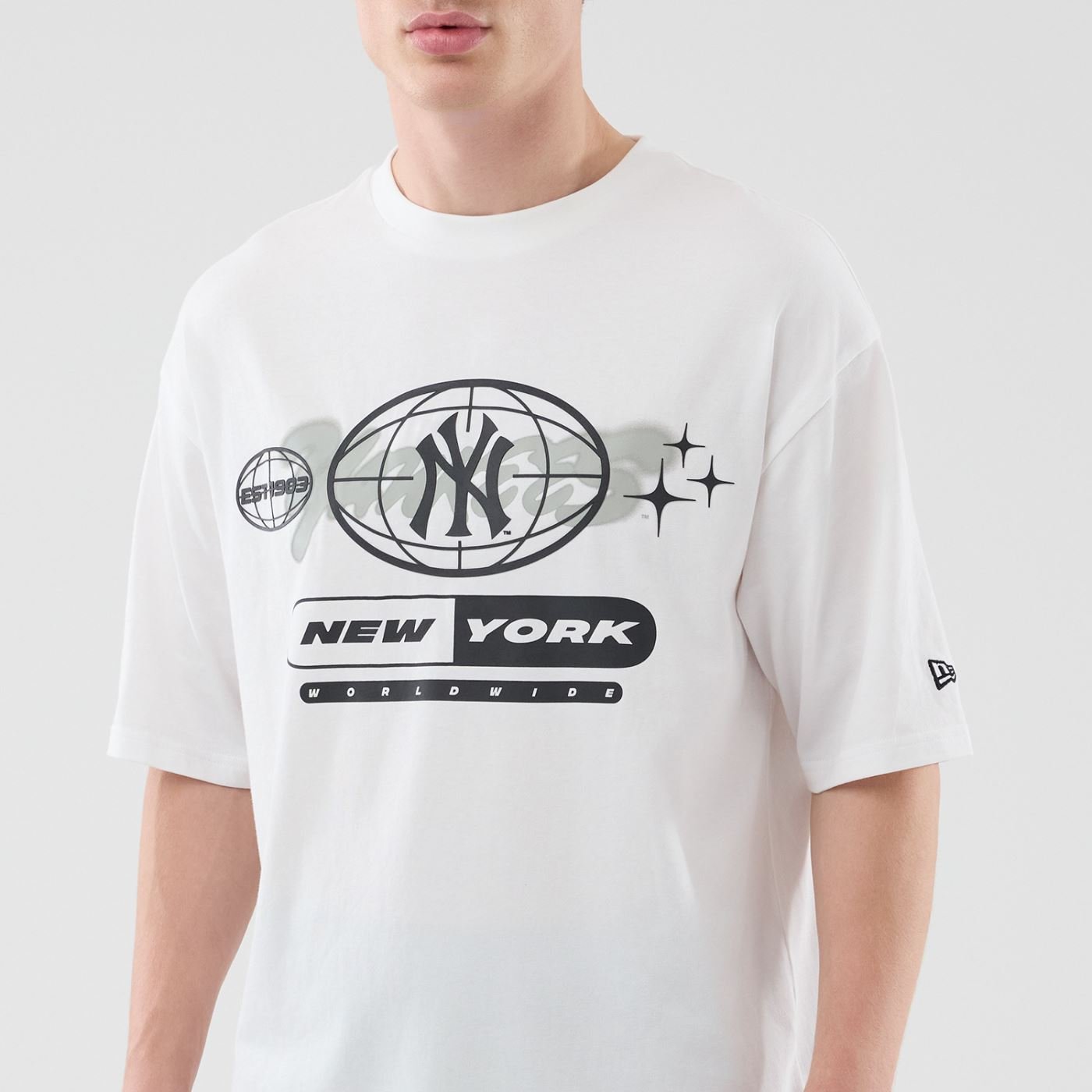 Camiseta New Era Regular New York Yankees MLB Branco 3