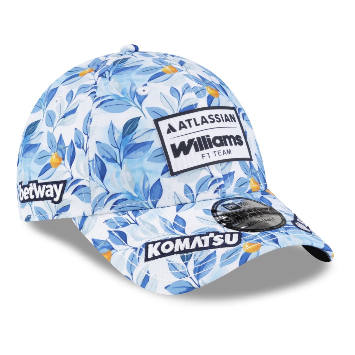 Bone New Era 9FORTY Williams Raccing Floral Branco 3