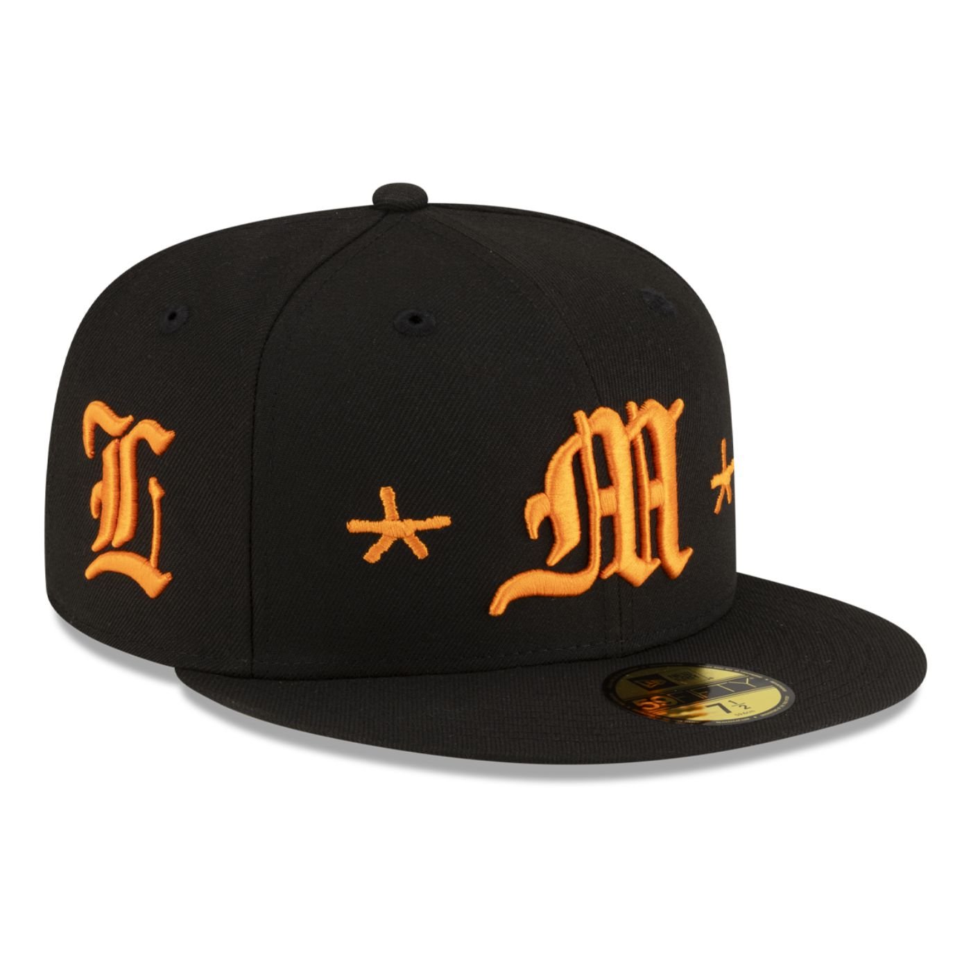 Bone New Era 59FIFTY Collab Mora Preto Preto