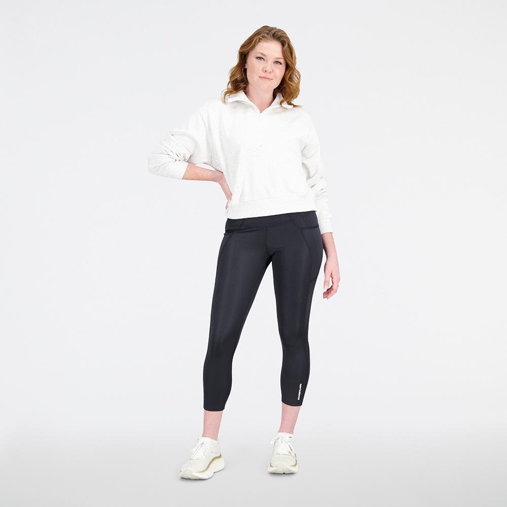 Casaco New Balance Athletics 1/2 Zíper Feminino Branco 5