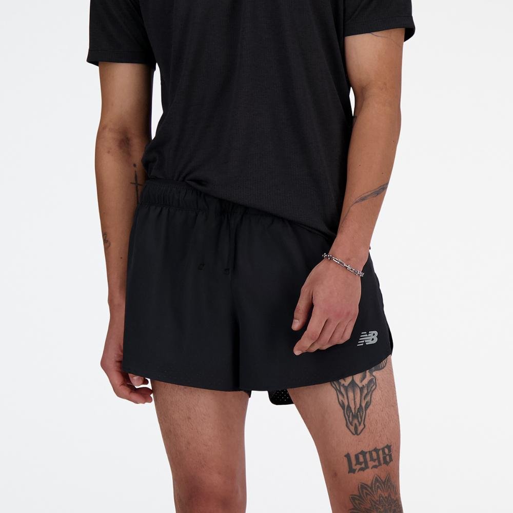 Shorts New Balance Split Run Club - 3" Masculino Preto 5