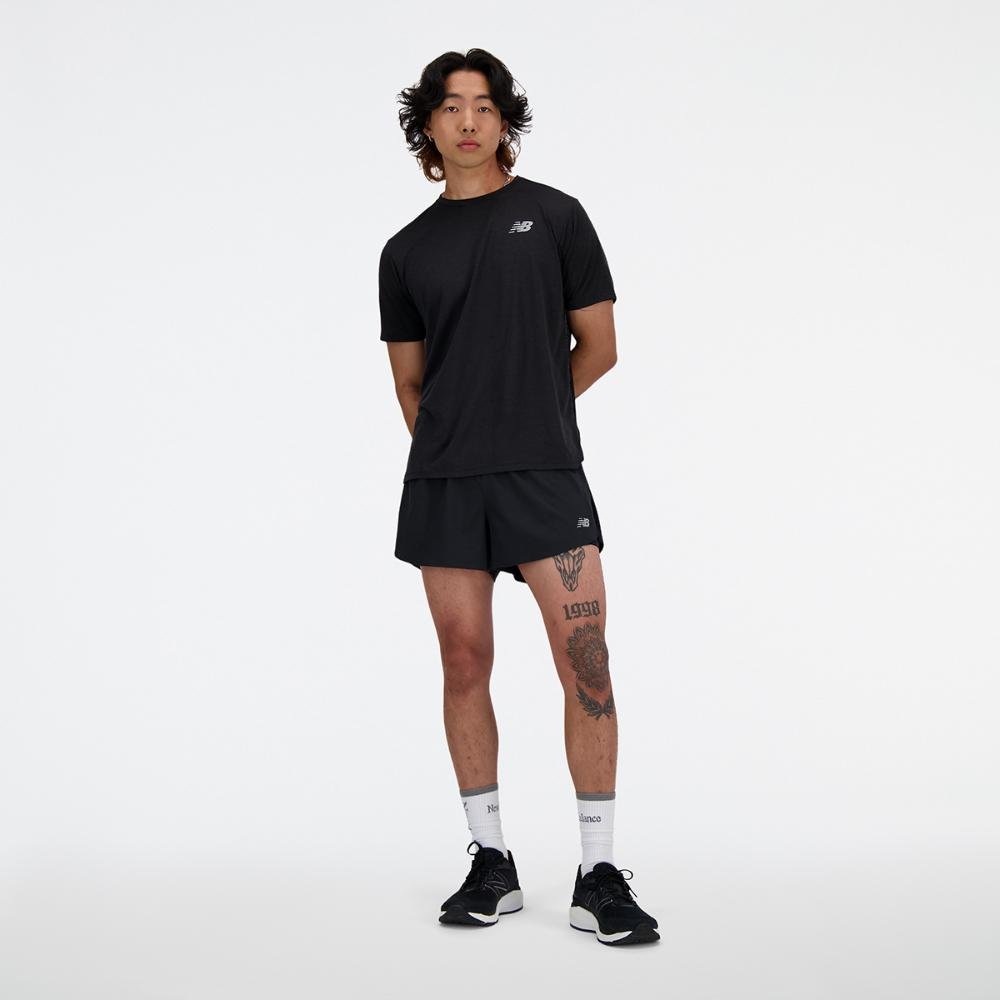 Shorts New Balance Split Run Club - 3" Masculino Preto 7