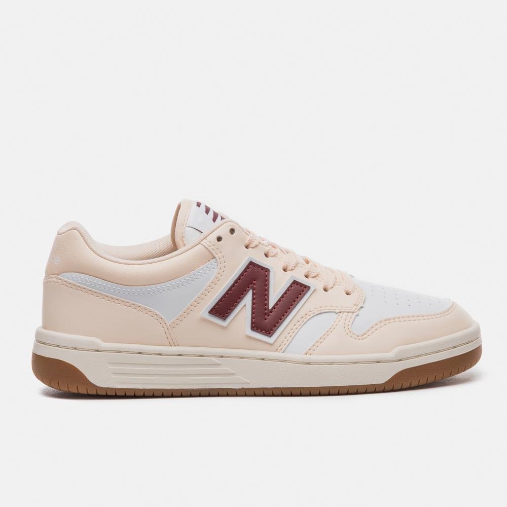Tênis New Balance 480 Low Masculino Rosa/Branco/Bordô 1