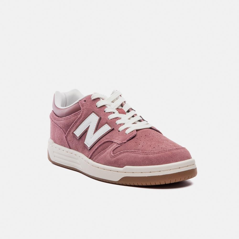 Tênis New Balance 480 Low Unisex Rosa/Branco 4