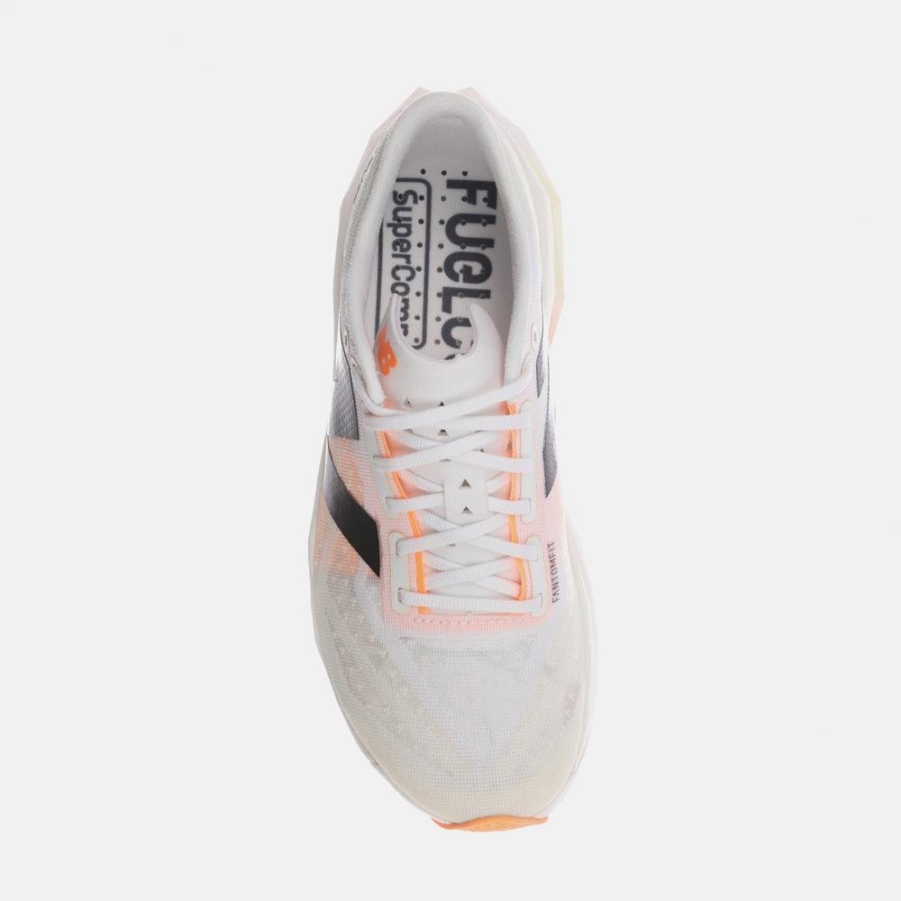 Tênis New Balance Fuelcell Supercomp Elite V4 Feminino Bege/Laranja 3