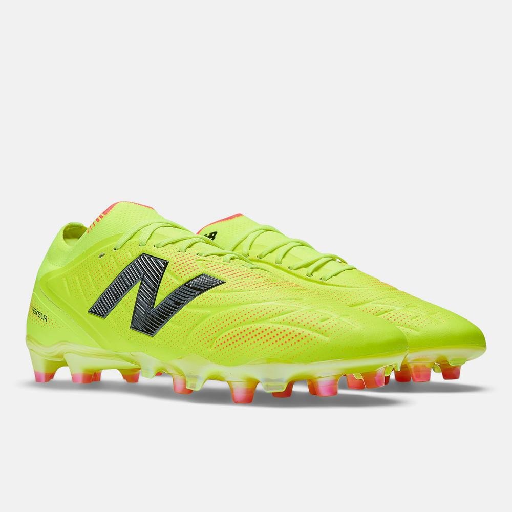 Chuteira Campo New Balance Tekela Elite Low Laced Fg V5 Unisex Amarelo 4