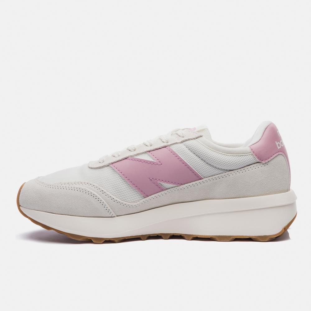 Tênis New Balance 370v1 Unisex Branco/Rosa 2