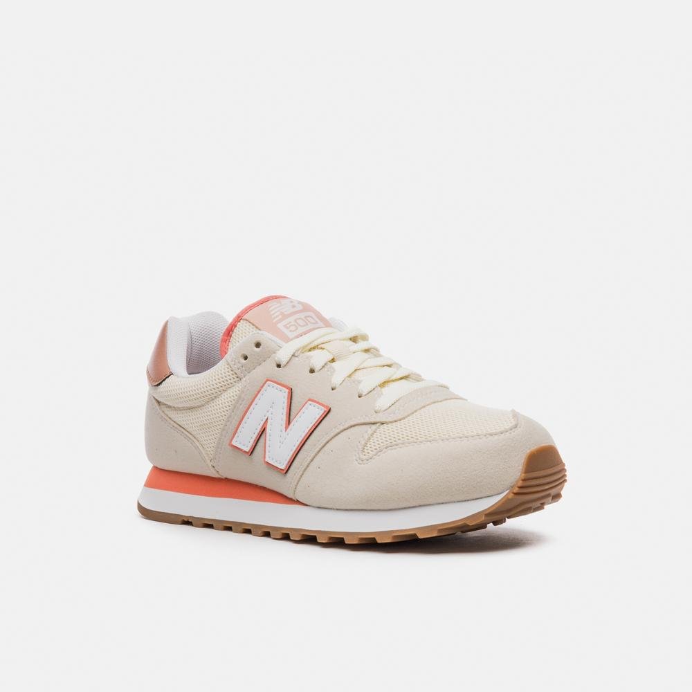 Tênis New Balance 500v2 Feminino Bege/Laranja 4