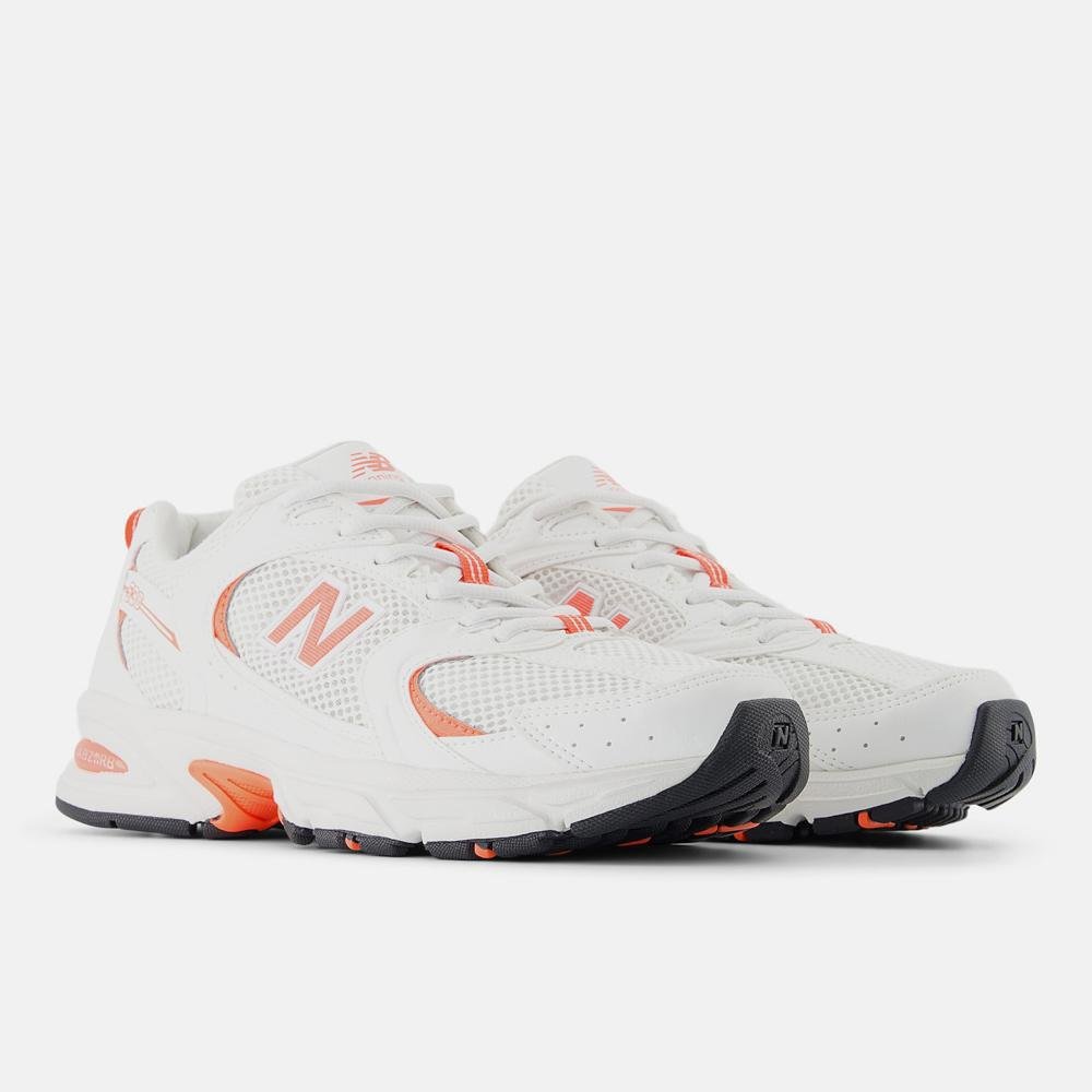 Tênis New Balance 530 Unisex Branco/Laranja 4
