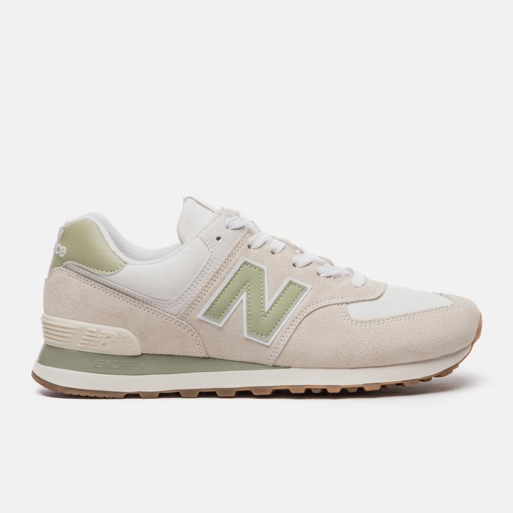 Tênis New Balance 574v2 Unisex Bege/Verde 1