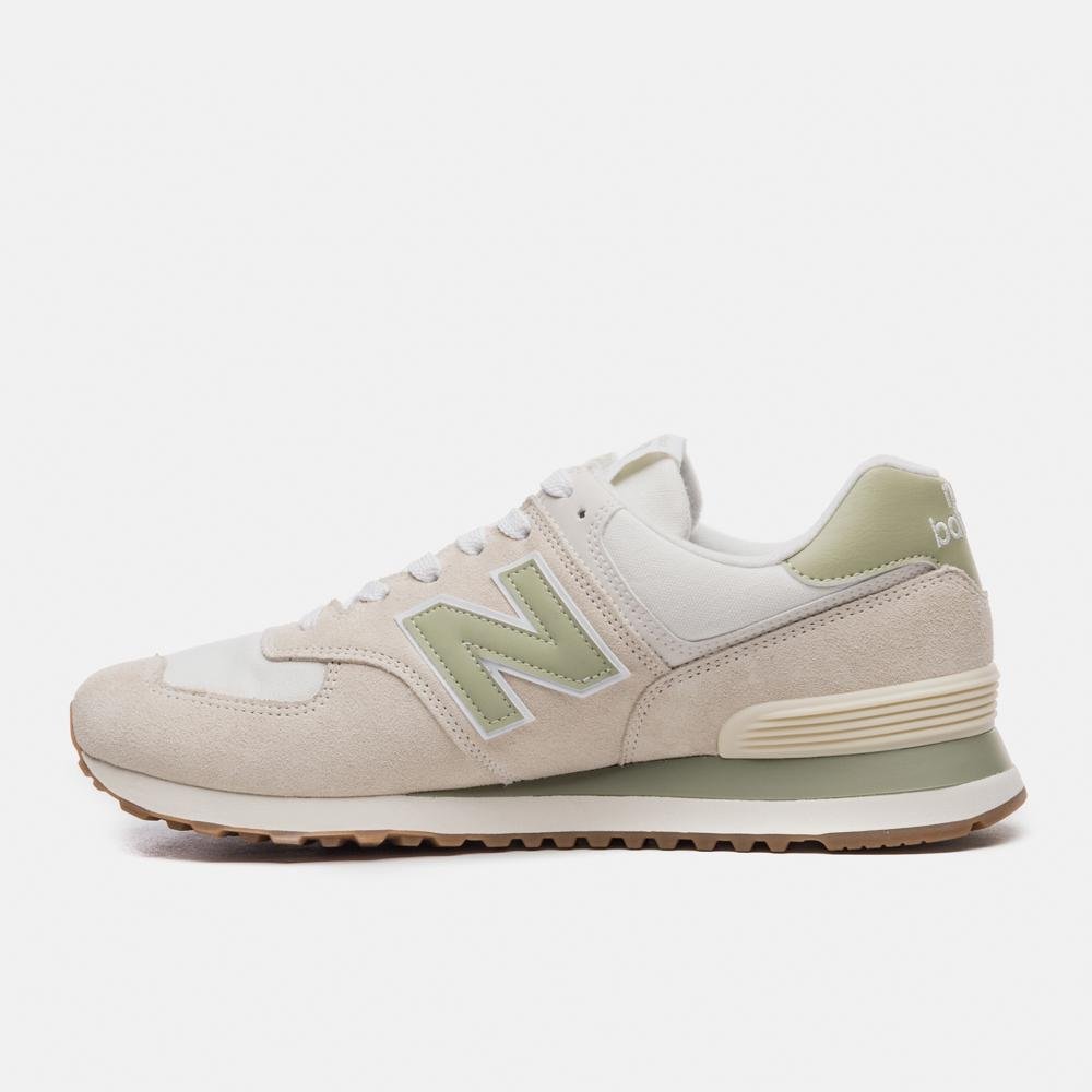 Tênis New Balance 574v2 Unisex Bege/Verde 2